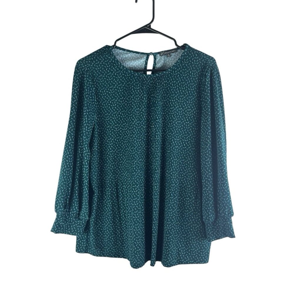 Adrianna Papell Green‎ Abstract Blouse - Size Medium